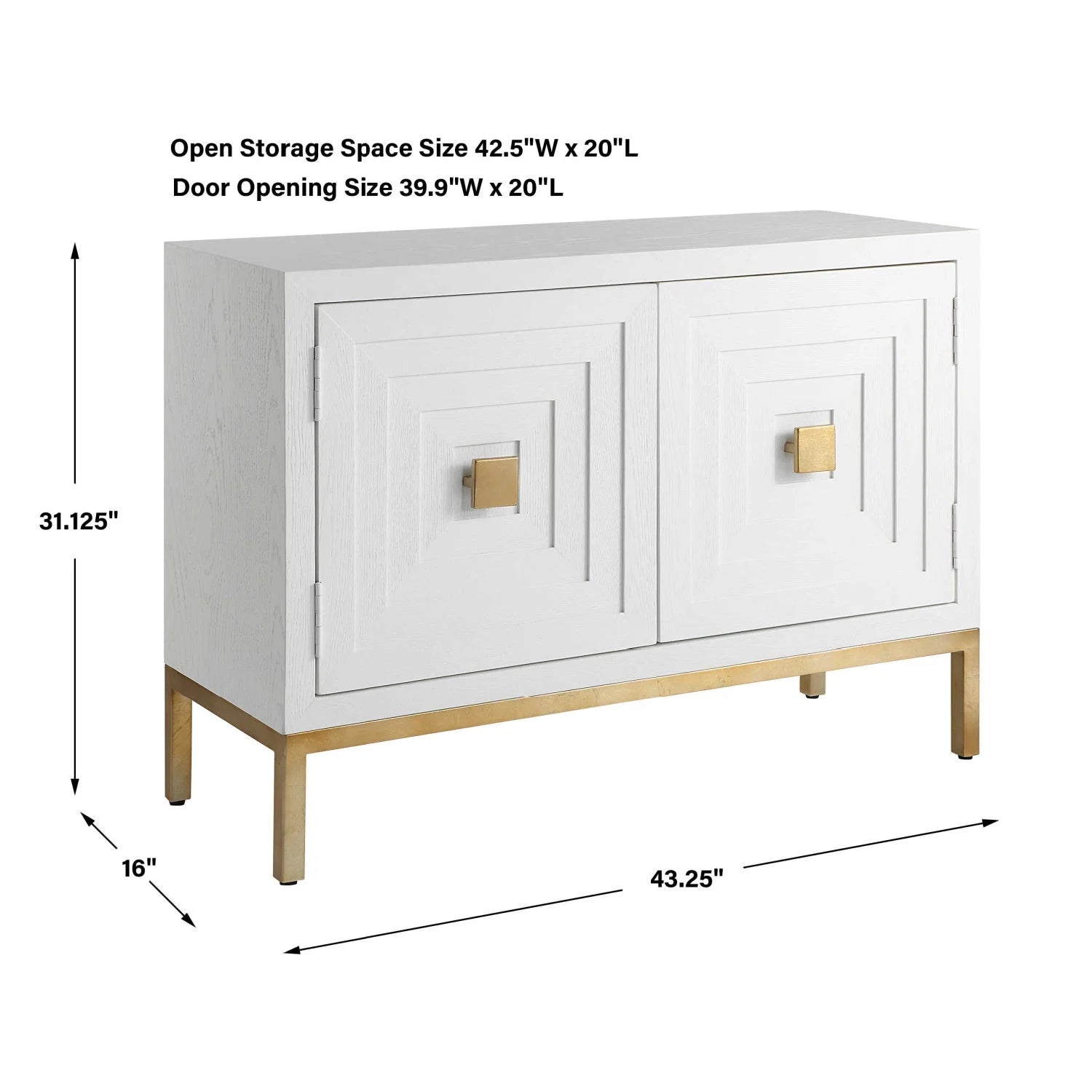 Luxury Modern Wood 2-Door Cabinet European Style for Villa