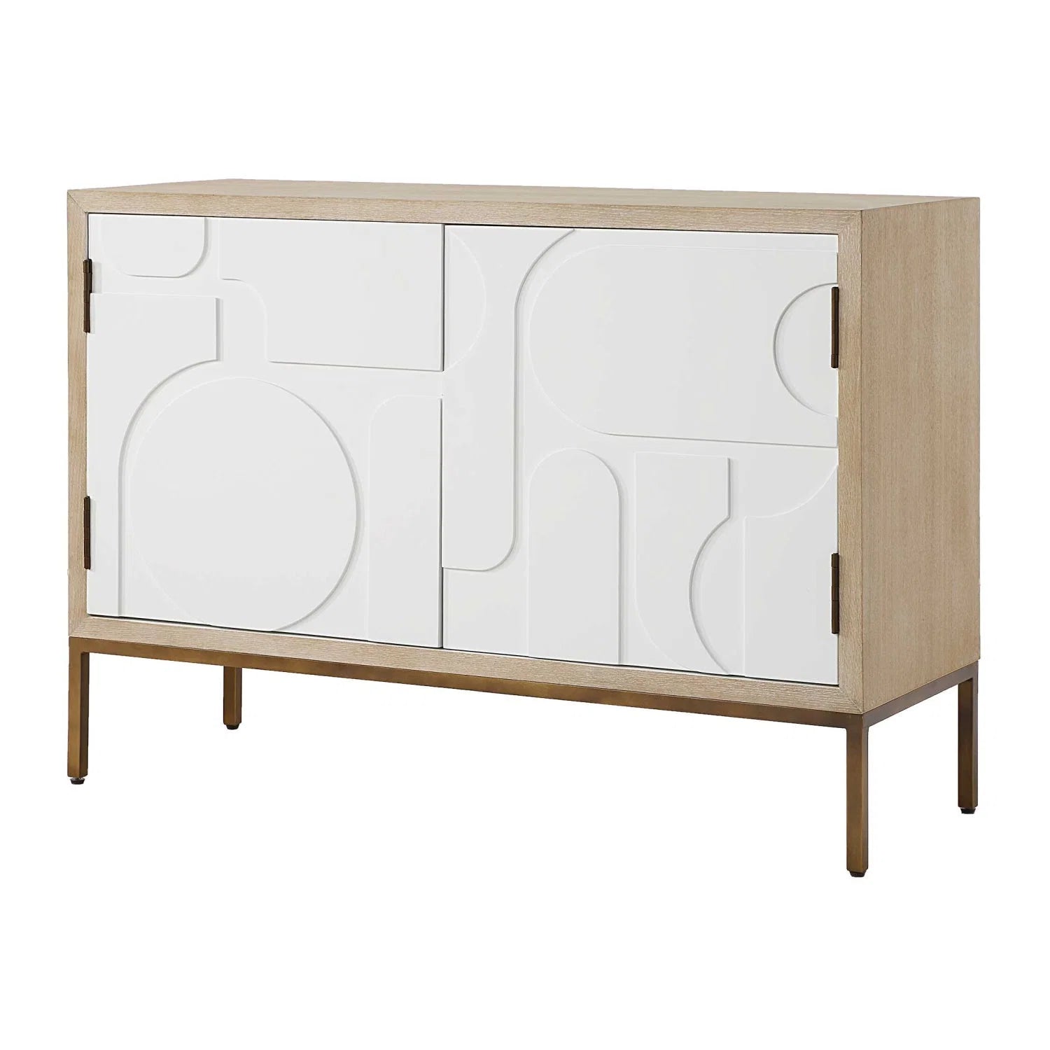 Luxury Modern Wood 2-Door Cabinet European Style for Villa