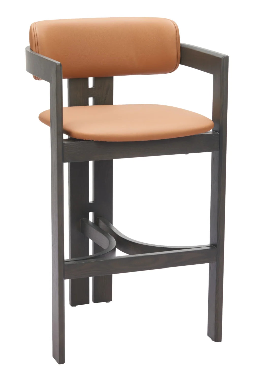 Luxury Modern Wood Framed Bar Stool European Style for Villa