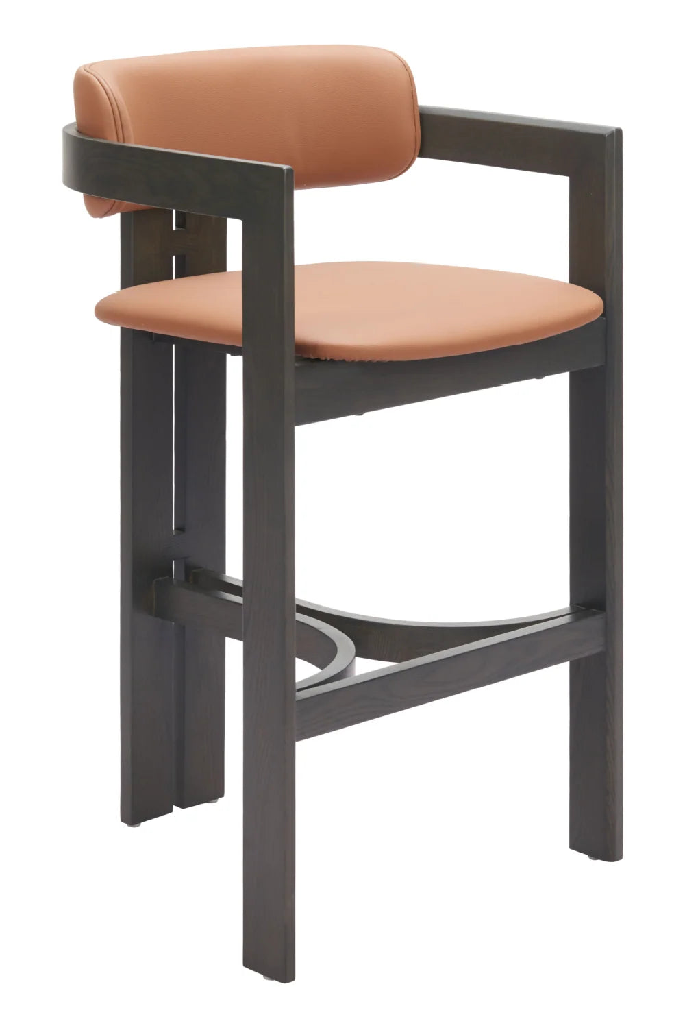 Luxury Modern Wood Framed Bar Stool European Style for Villa