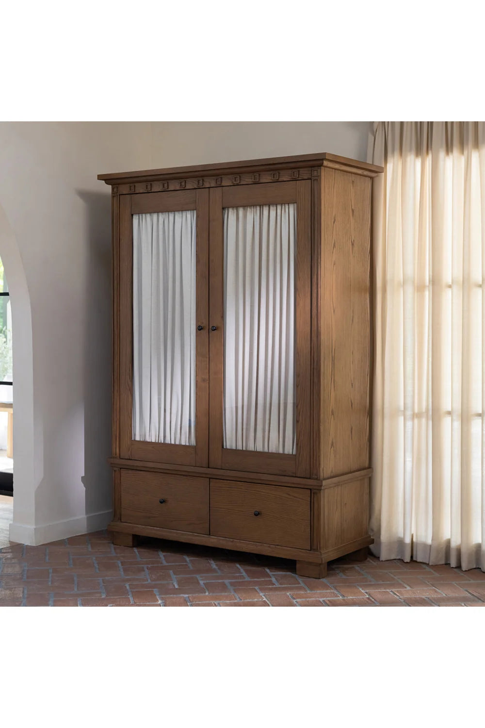 Luxury Modern Wood Tall Cabinet European Style for Villa