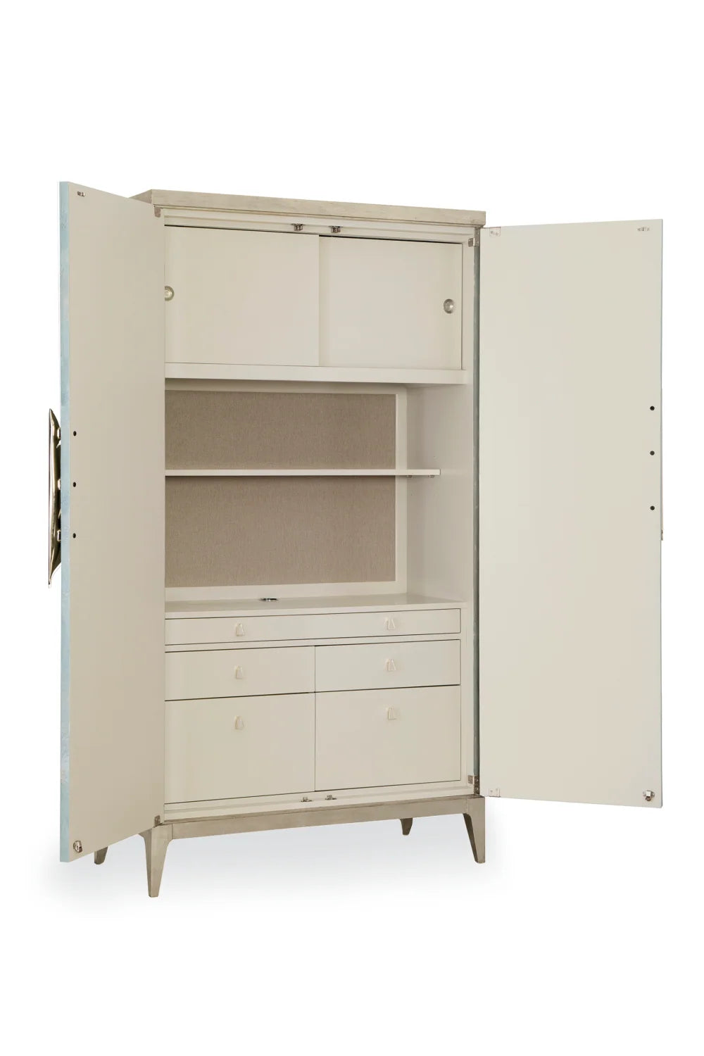 Luxury Modern Wood Tall Cabinet European Style for Villa