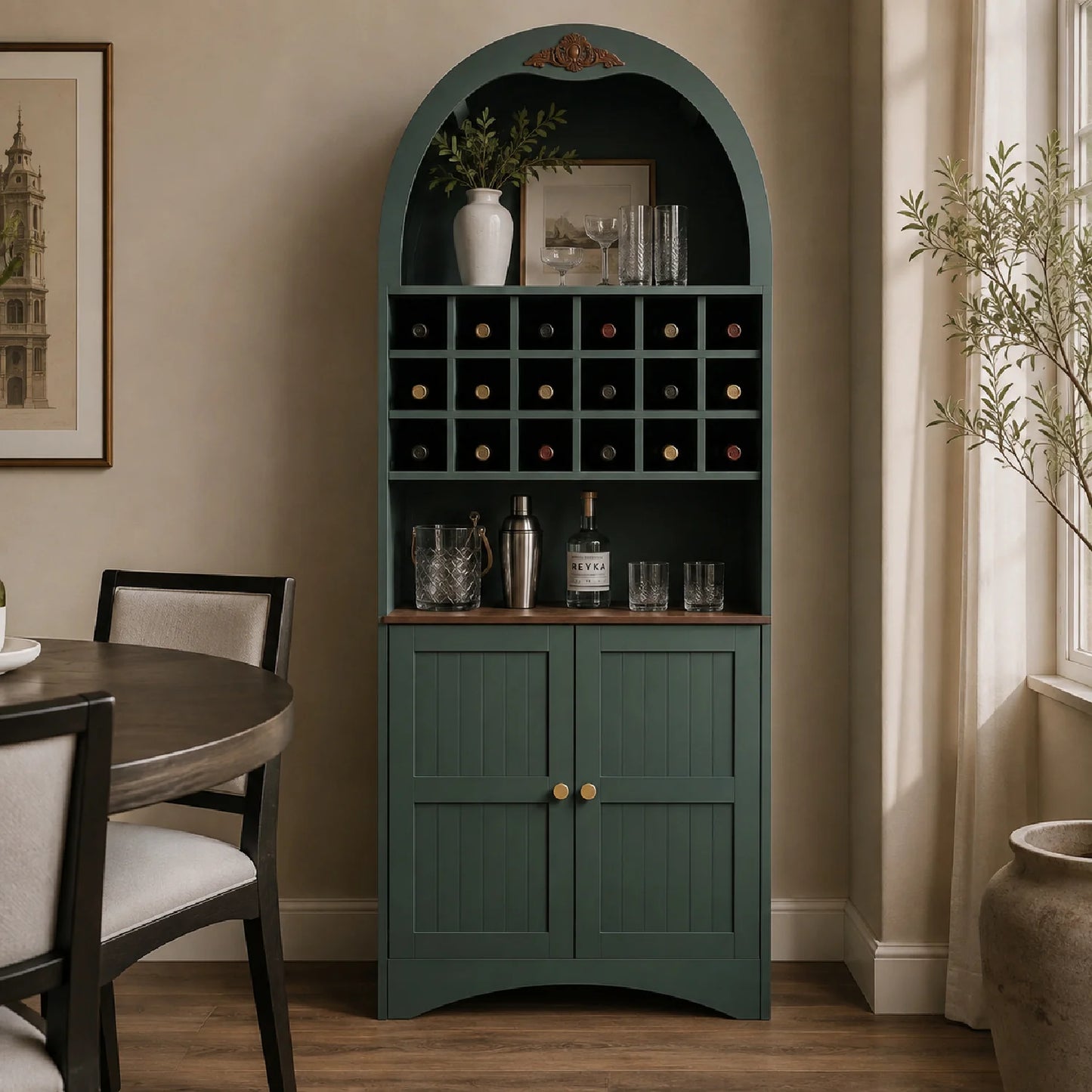 Luxury Modern Wood Wine Storage Cabinet European Style for Villa