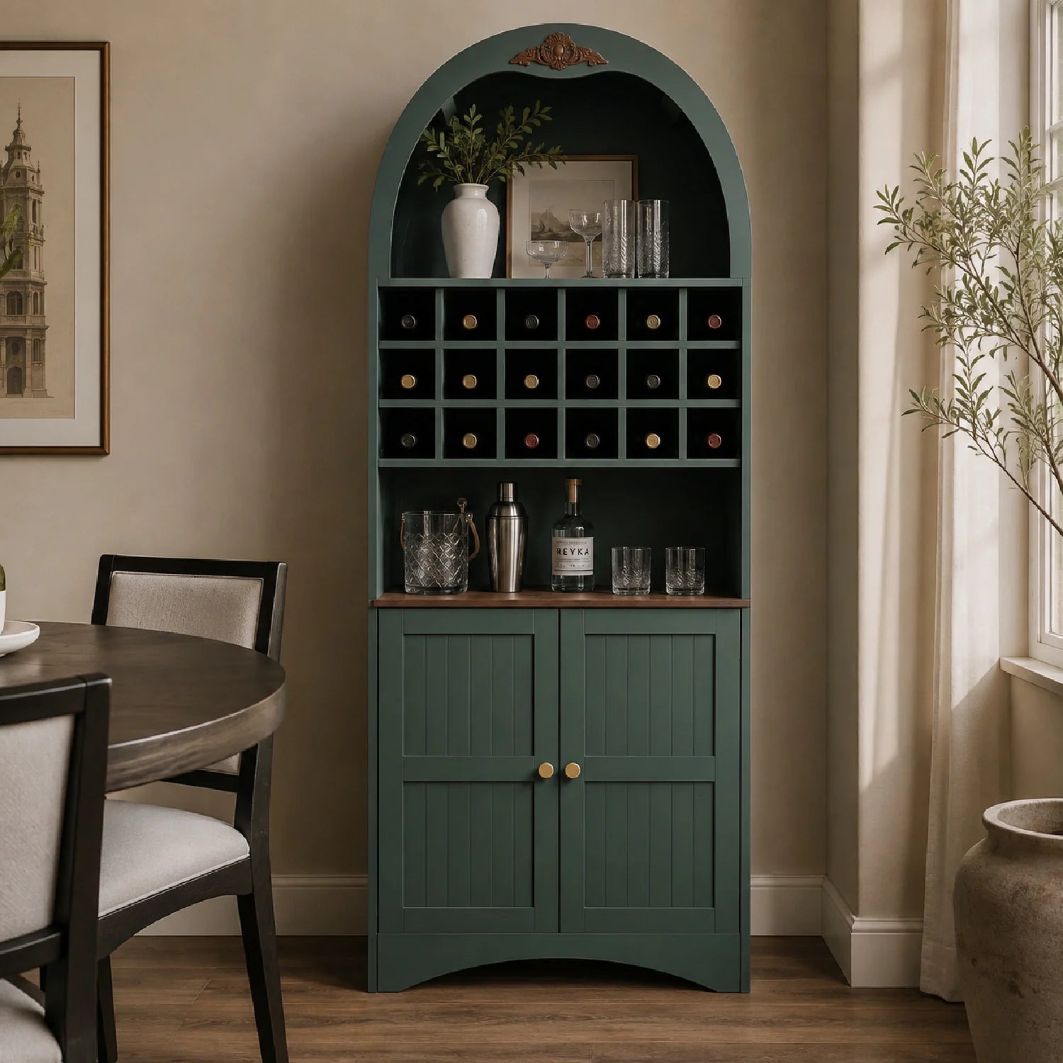 Luxury Modern Wood Wine Storage Cabinet European Style for Villa