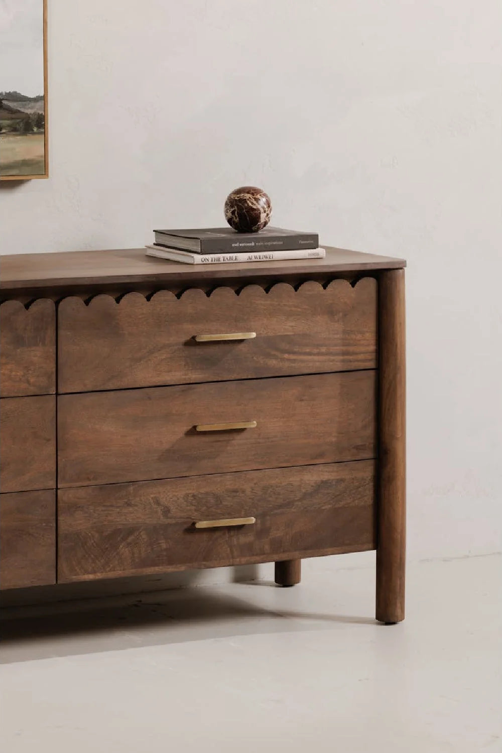 Luxury Modern Wooden 6-Drawer Dresser European Style for Villa