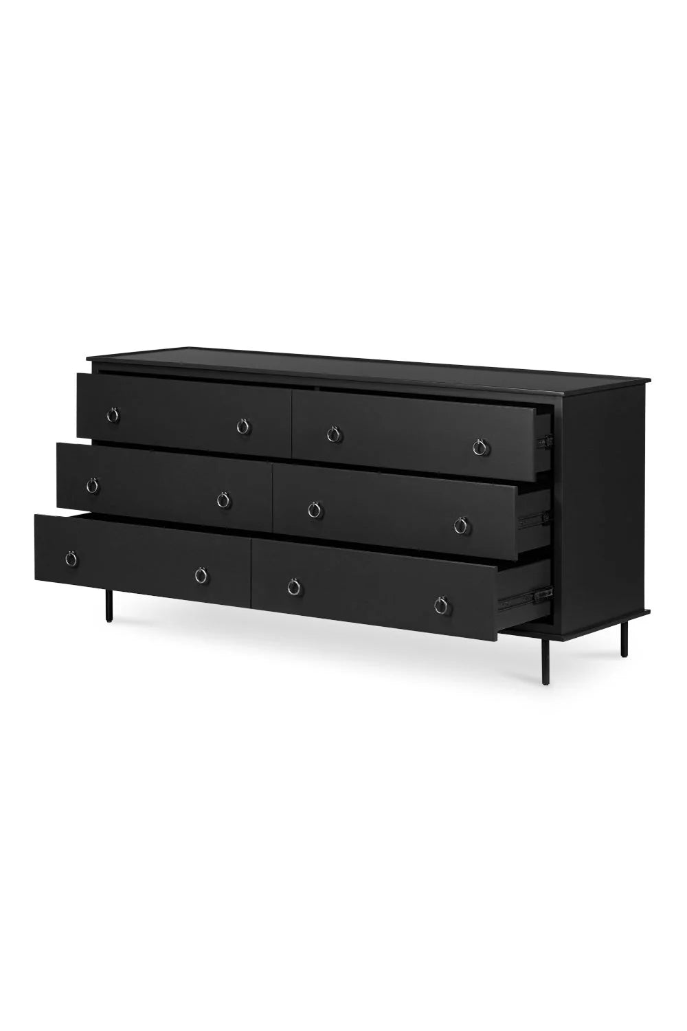 Luxury Modern Wooden 6-Drawer Dresser European Style for Villa