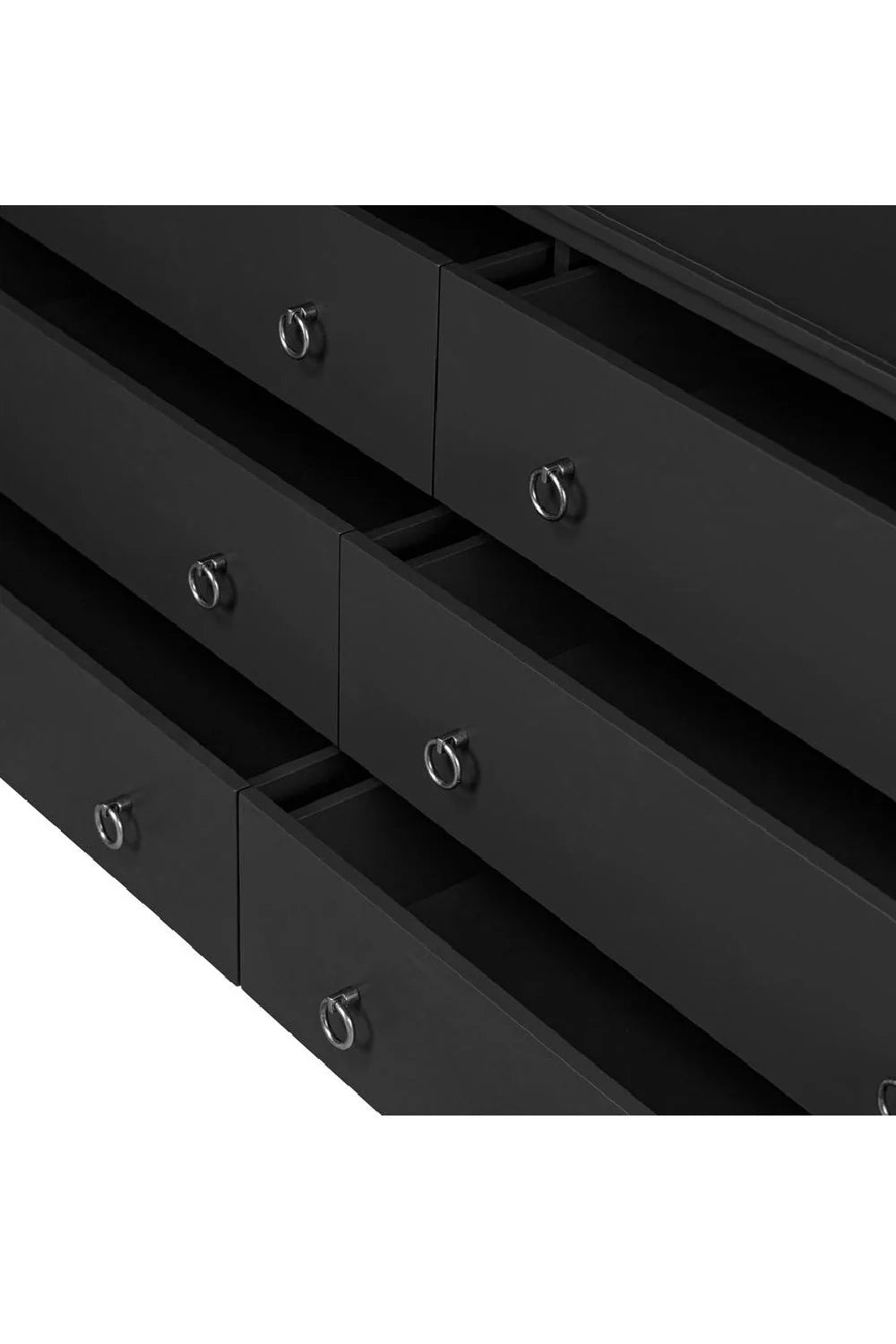 Luxury Modern Wooden 6-Drawer Dresser European Style for Villa