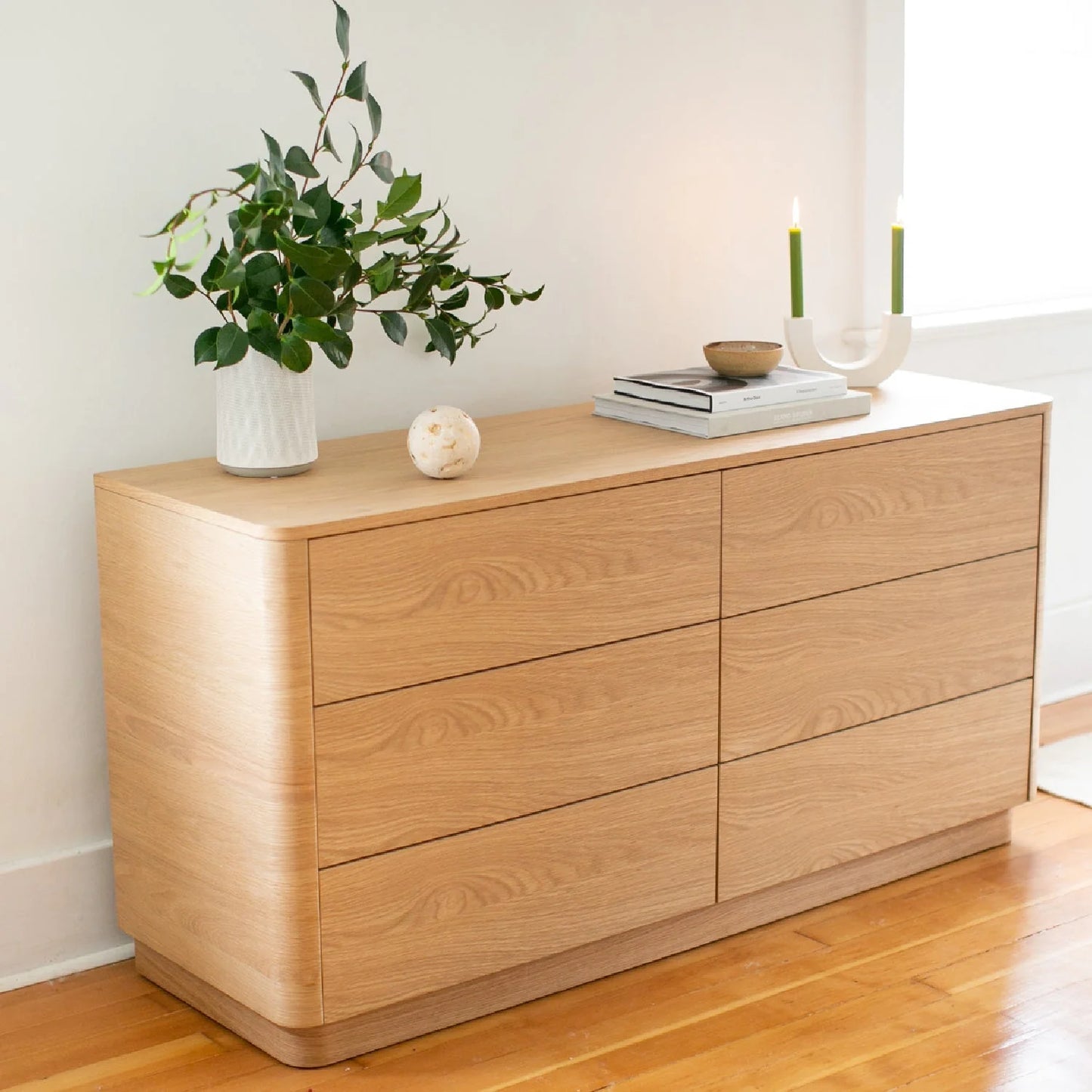 Luxury Modern Wooden 6-Drawer Dresser European Style for Villa