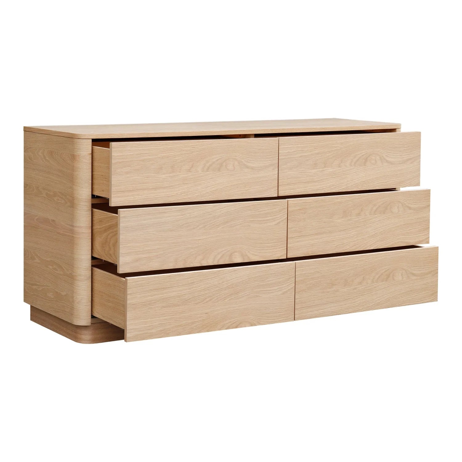 Luxury Modern Wooden 6-Drawer Dresser European Style for Villa