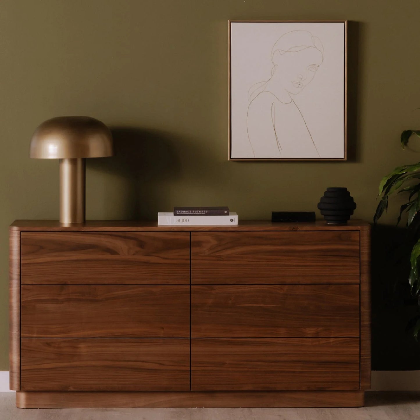 Luxury Modern Wooden 6-Drawer Dresser European Style for Villa