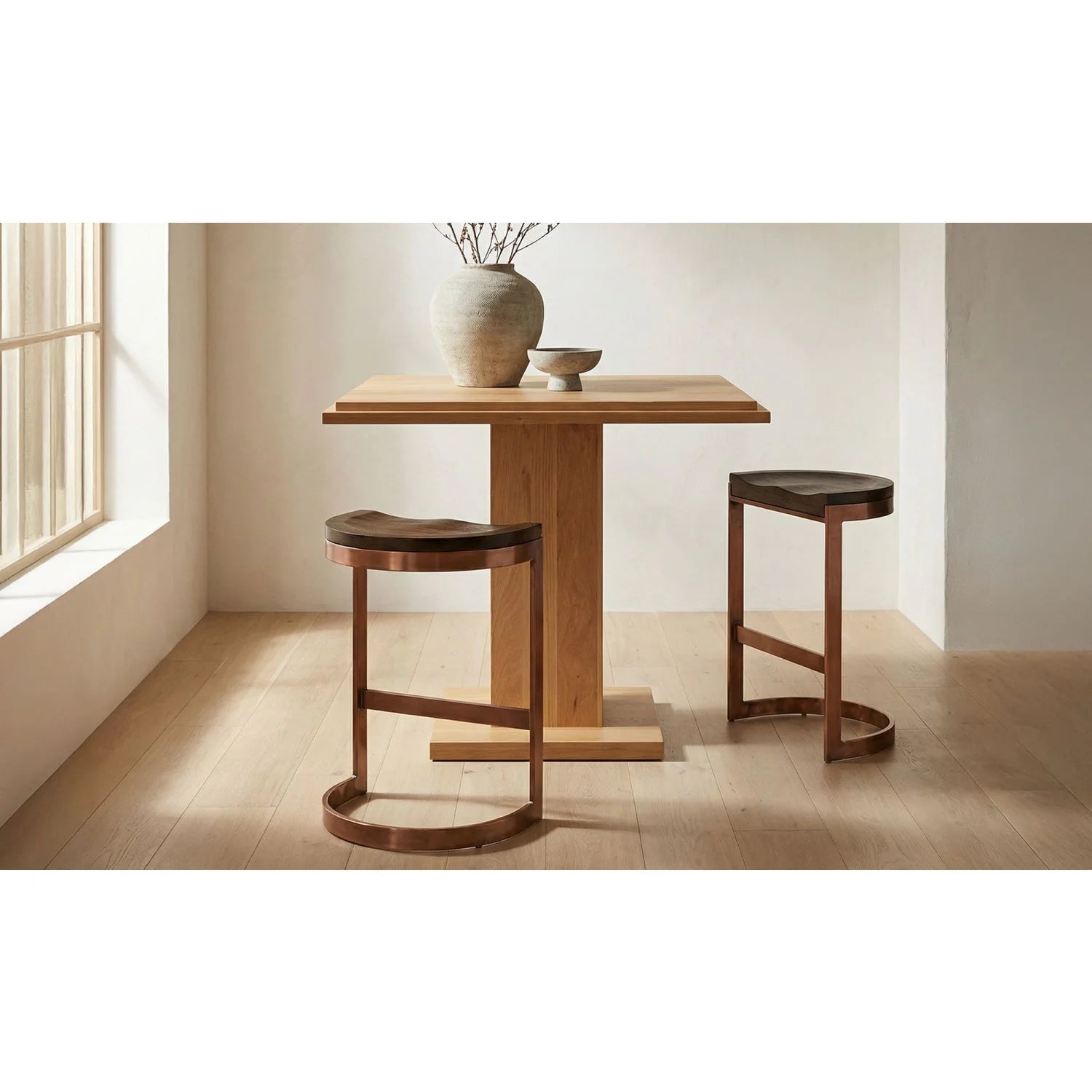 Luxury Modern Wooden Counter Stool European Style for Villa