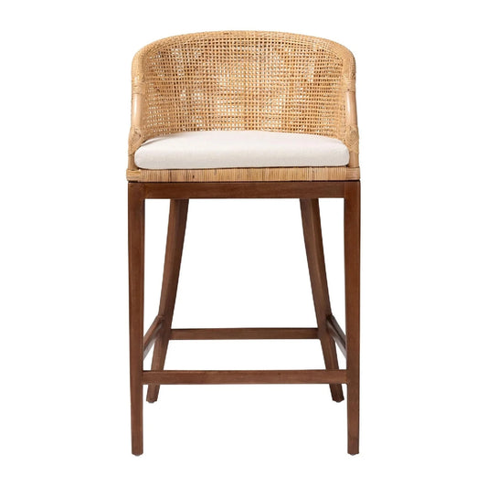 Luxury Modern Woven Rattan Bar Stools European Style for Villa