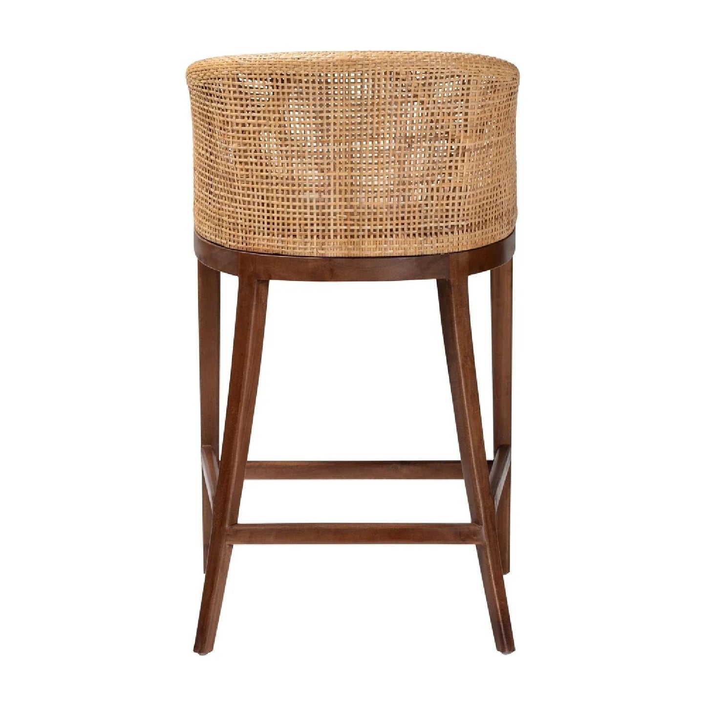 Luxury Modern Woven Rattan Bar Stools European Style for Villa