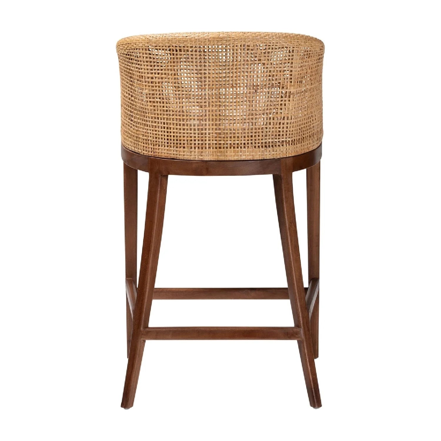 Luxury Modern Woven Rattan Bar Stools European Style for Villa