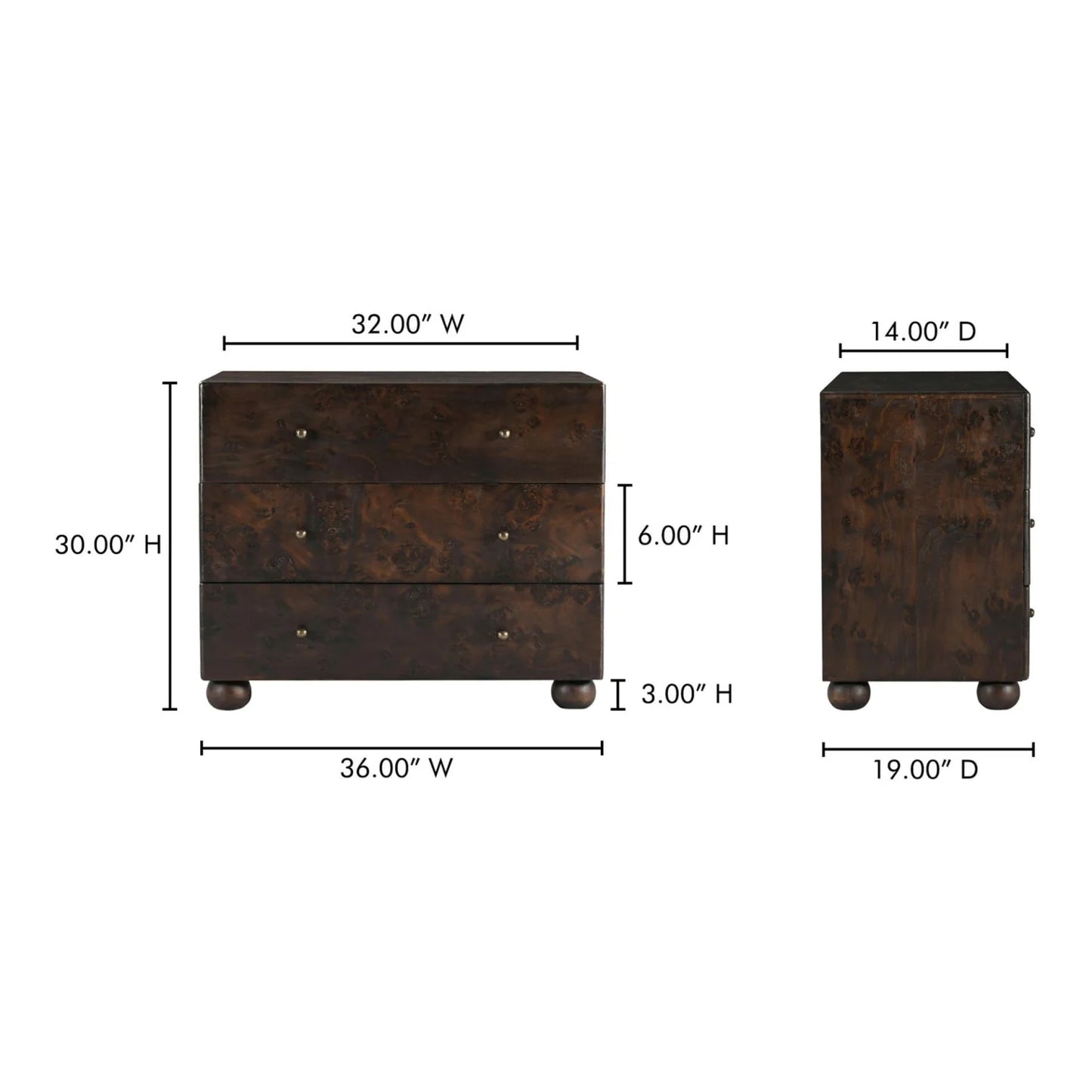 Luxury Modern York Nightstand European Style for Villa