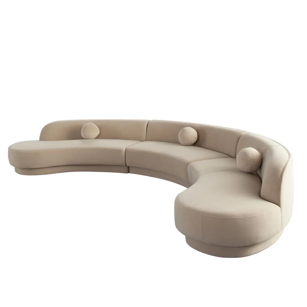 Luxury Modern Zelda Curved Sofa European Style for Villa
