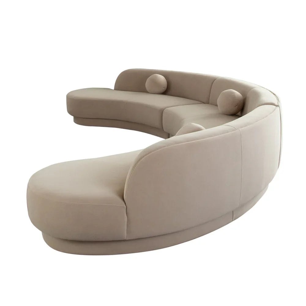 Luxury Modern Zelda Curved Sofa European Style for Villa