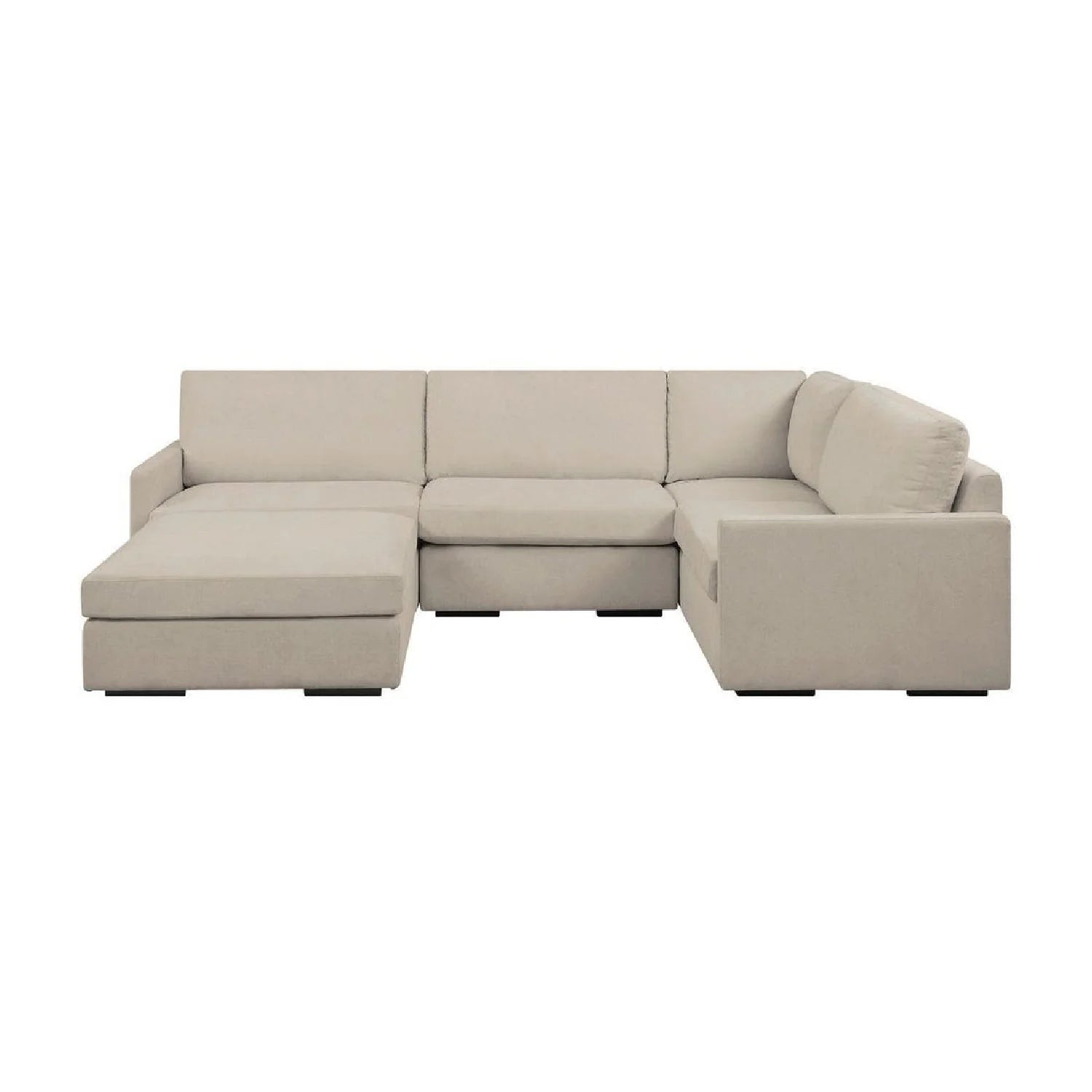 Luxury Modular Beige Fabric Sectional Sofa Modern Italian Style for Villa