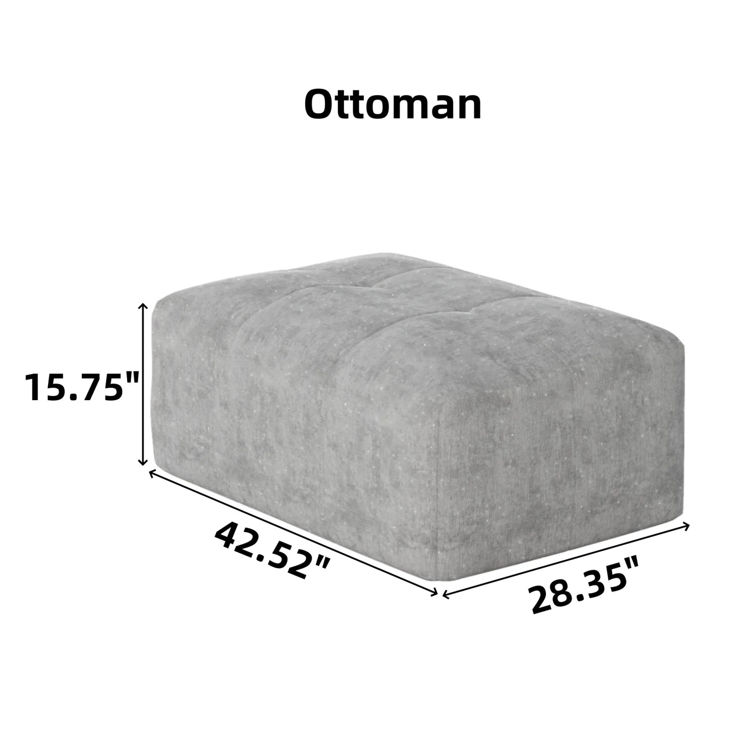 Luxury Modular Chenille Sectional Sofa Modern Italian Style for Villa