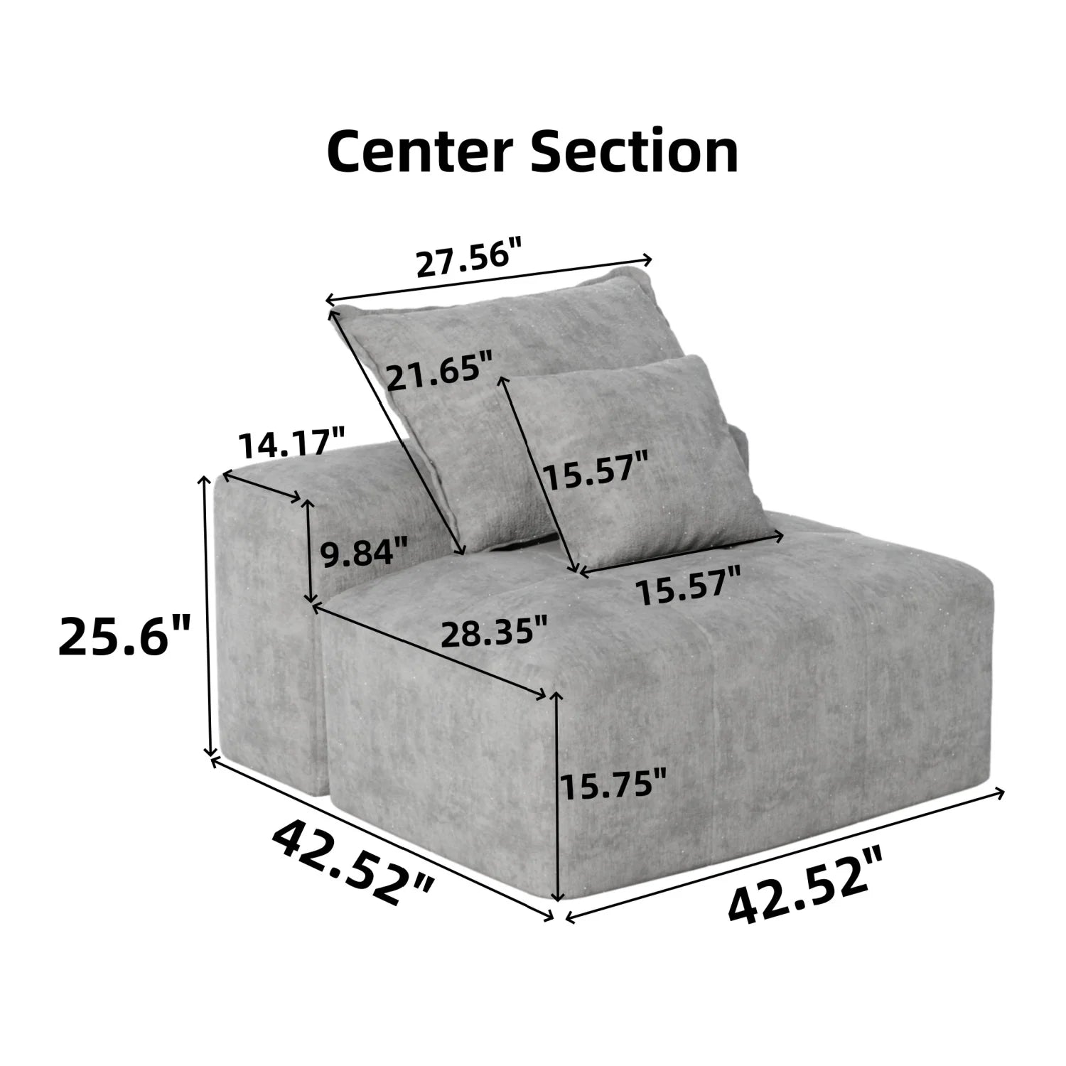 Luxury Modular Chenille Sectional Sofa Modern Italian Style for Villa