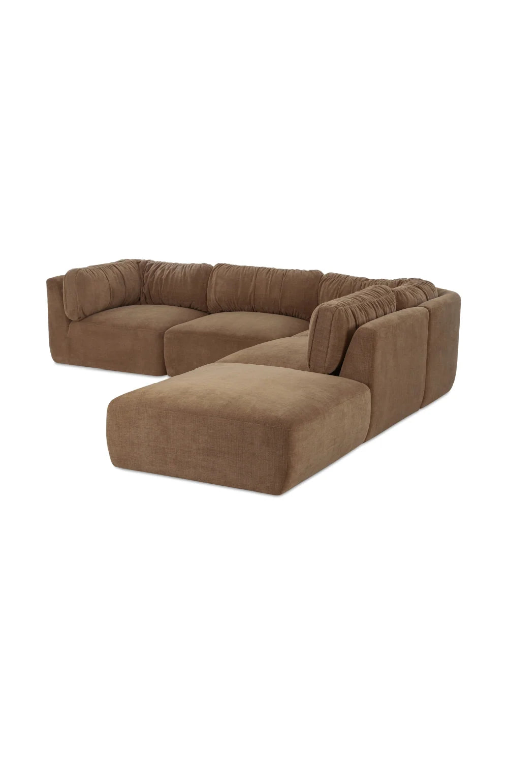 Luxury Modular Chenille Sectional Sofa Modern Italian Style for Villa