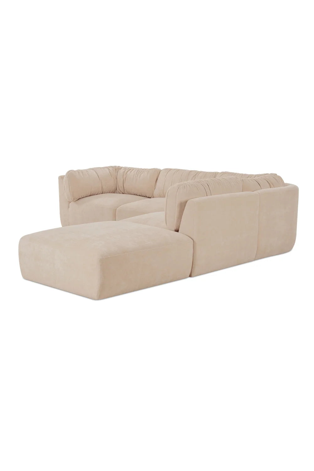 Luxury Modular Chenille Sectional Sofa Modern Italian Style for Villa