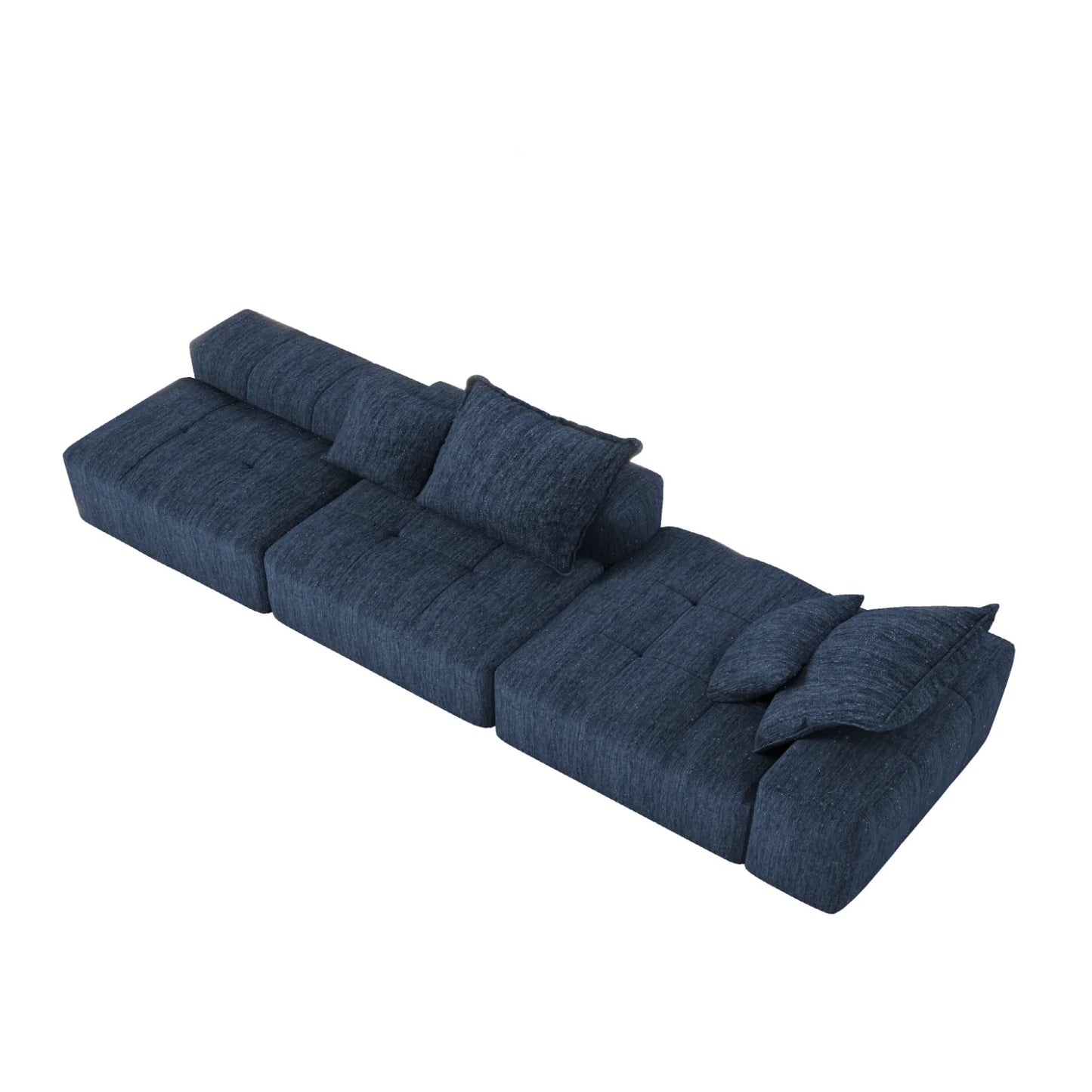 Luxury Modular Chenille Sectional Sofa Modern Italian Style for Villa