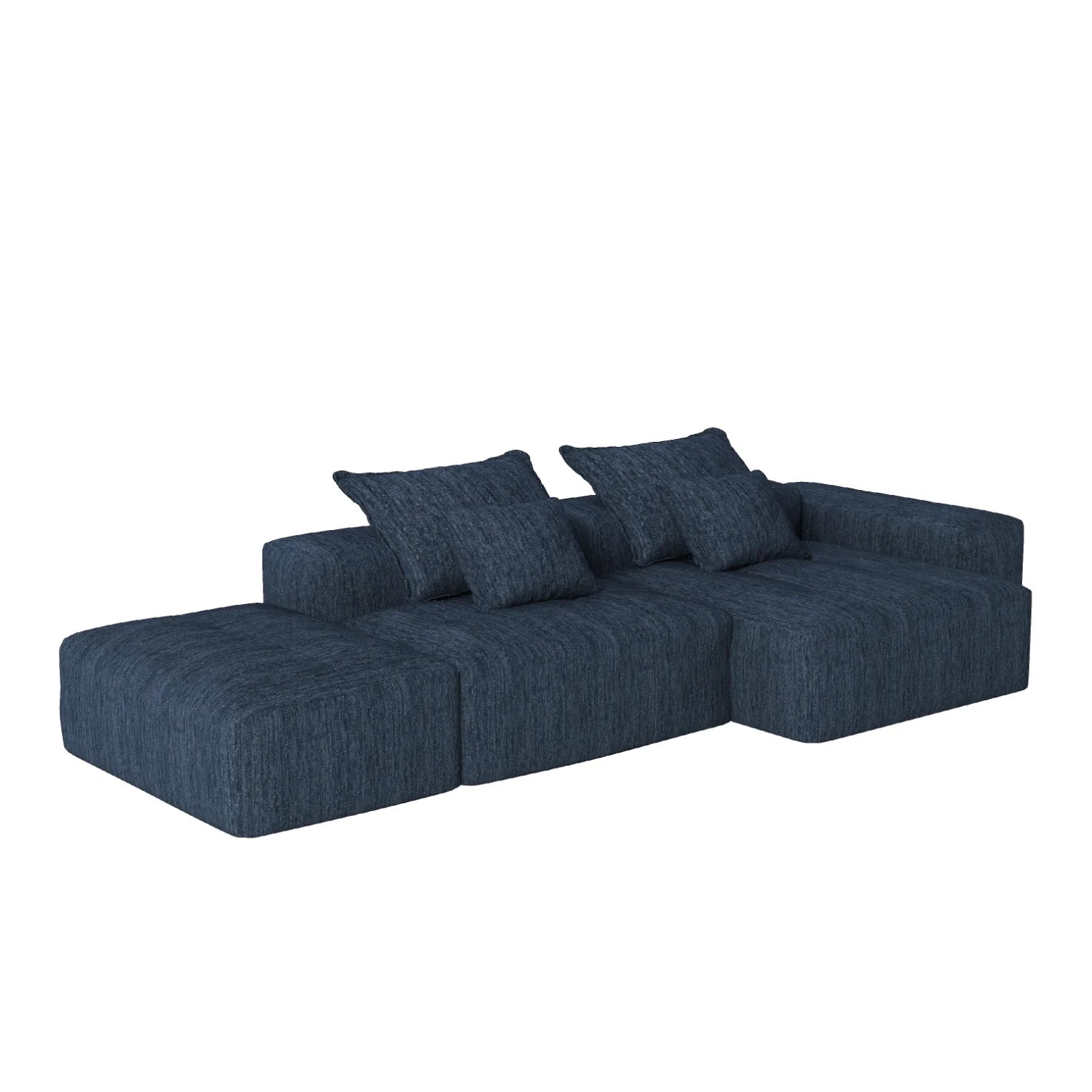 Luxury Modular Chenille Sectional Sofa Modern Italian Style for Villa
