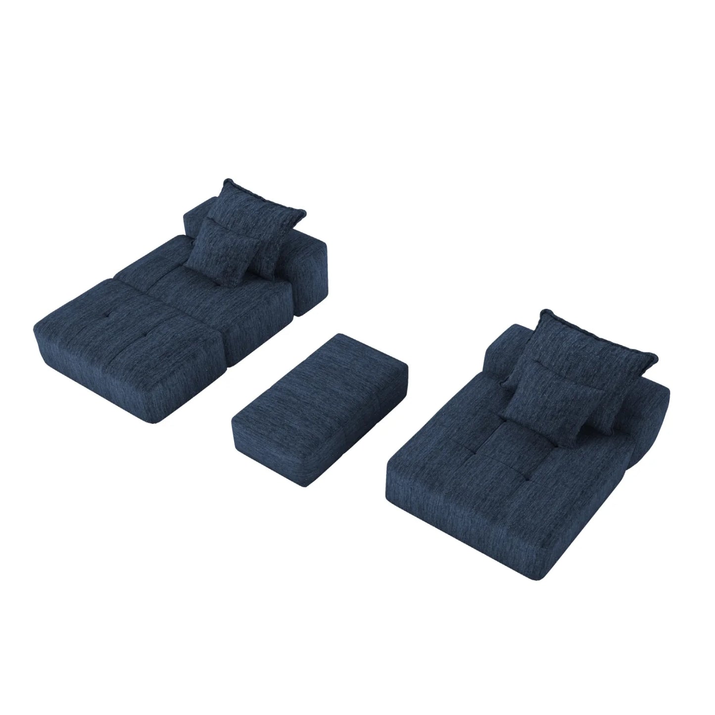 Luxury Modular Chenille Sectional Sofa Modern Italian Style for Villa