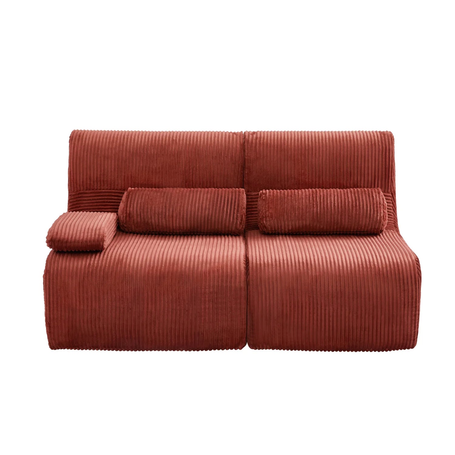 Luxury Modular Corduroy Loveseat Sofa Modern Italian Style for Villa