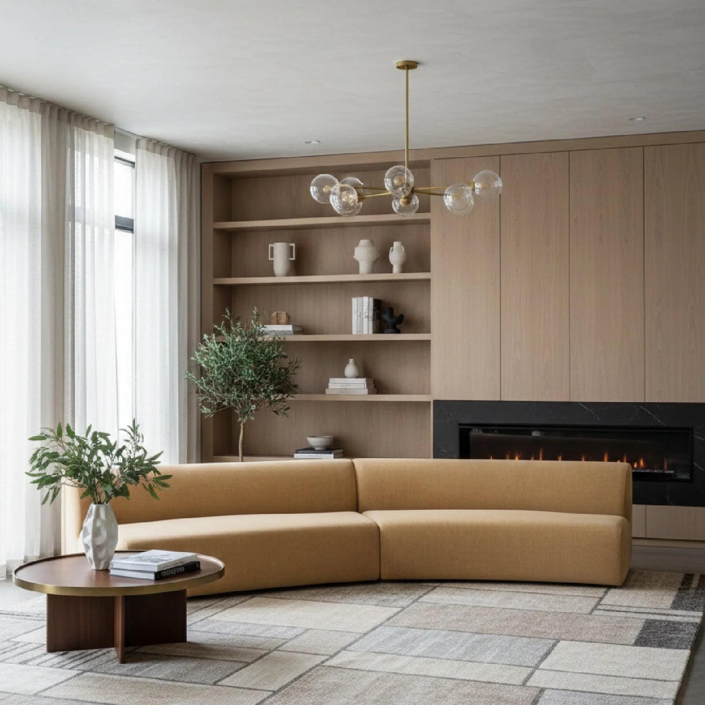 Luxury Modular Curved Sofa Modern Italian Style for Villa