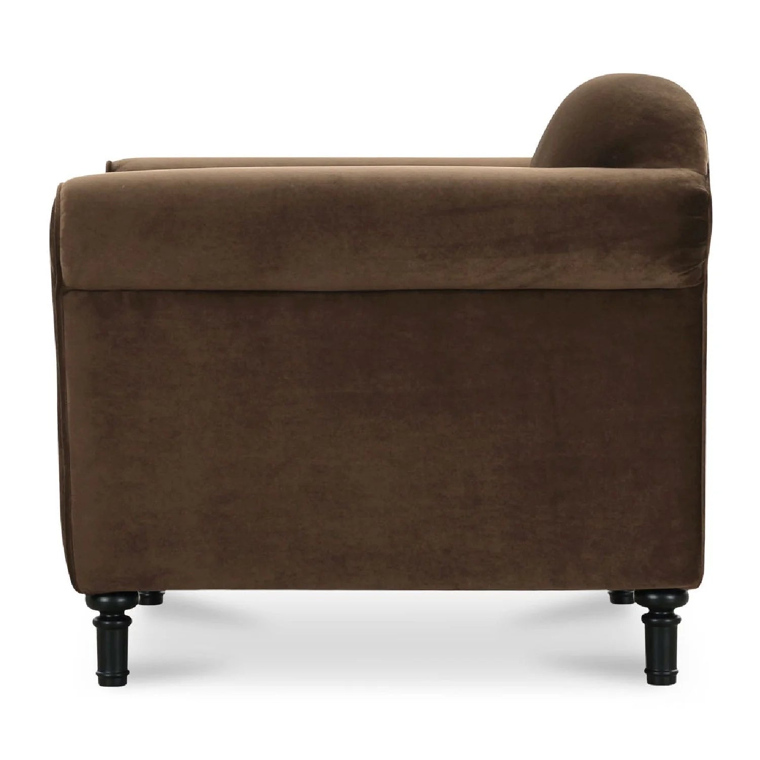 Luxury Mohair Inspired Rolled-Arm Accent Chair Modern Italian Style for Villa