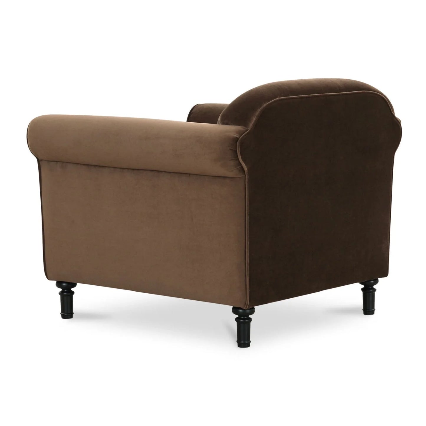 Luxury Mohair Inspired Rolled-Arm Accent Chair Modern Italian Style for Villa
