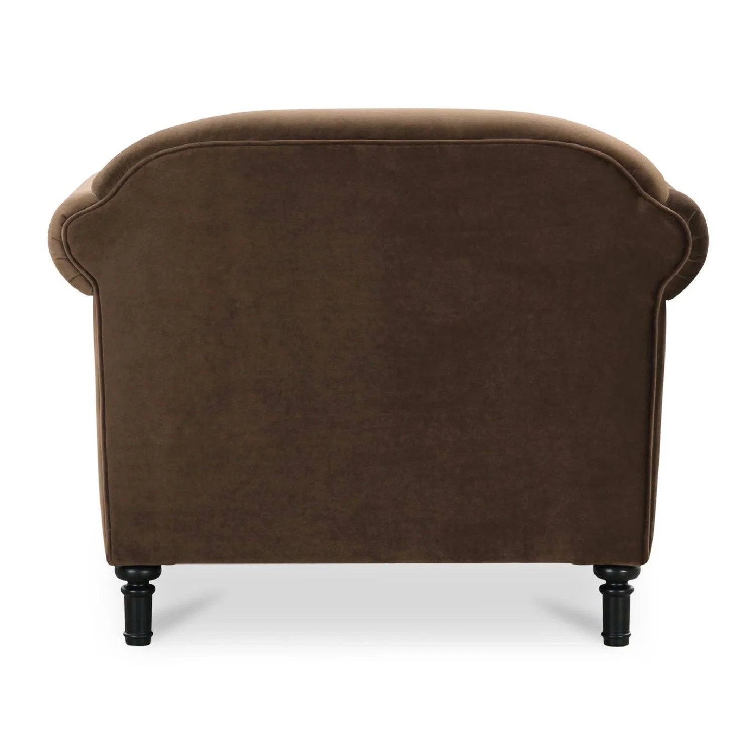 Luxury Mohair Inspired Rolled-Arm Accent Chair Modern Italian Style for Villa