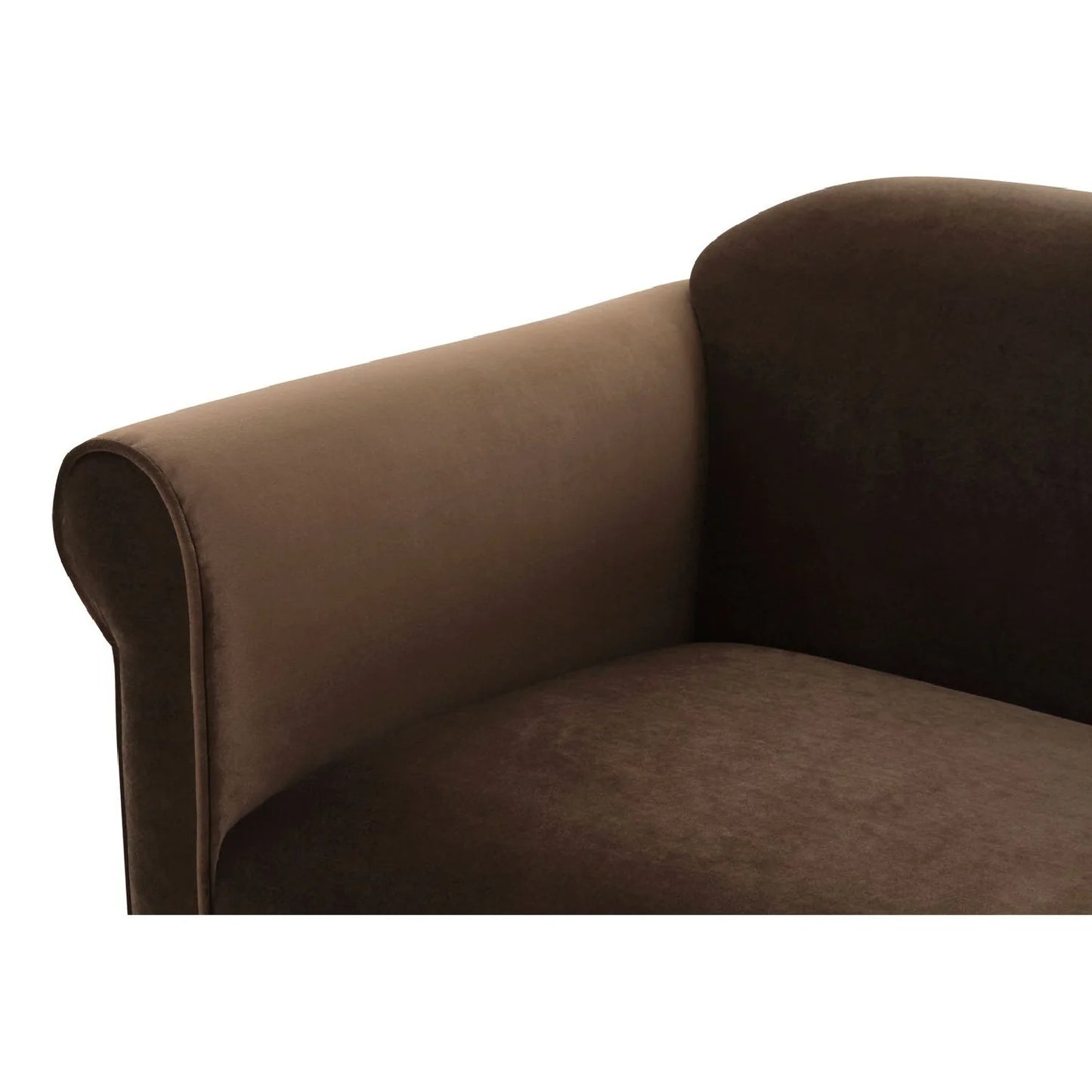 Luxury Mohair Inspired Rolled-Arm Accent Chair Modern Italian Style for Villa