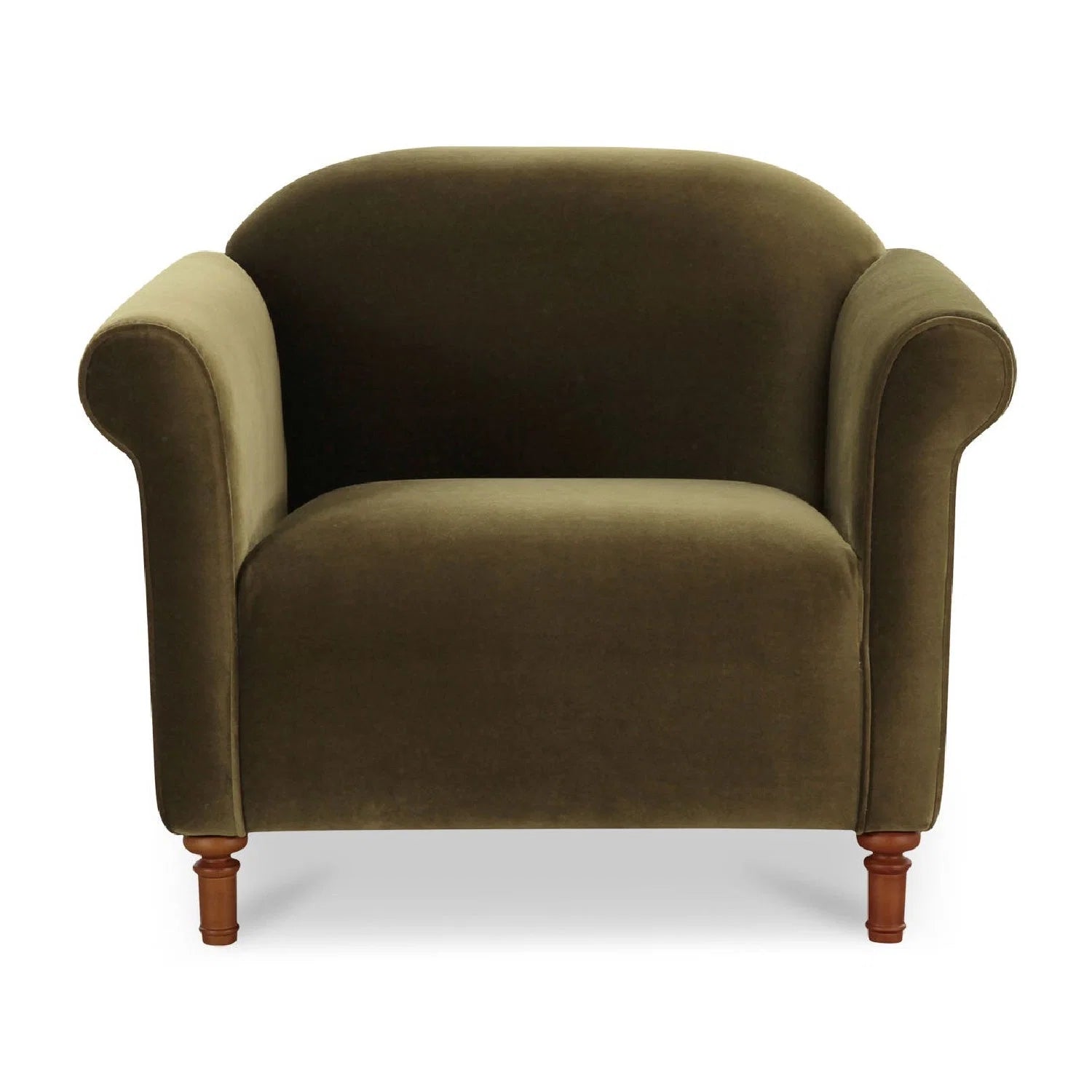 Luxury Mohair Inspired Rolled-Arm Accent Chair Modern Italian Style for Villa