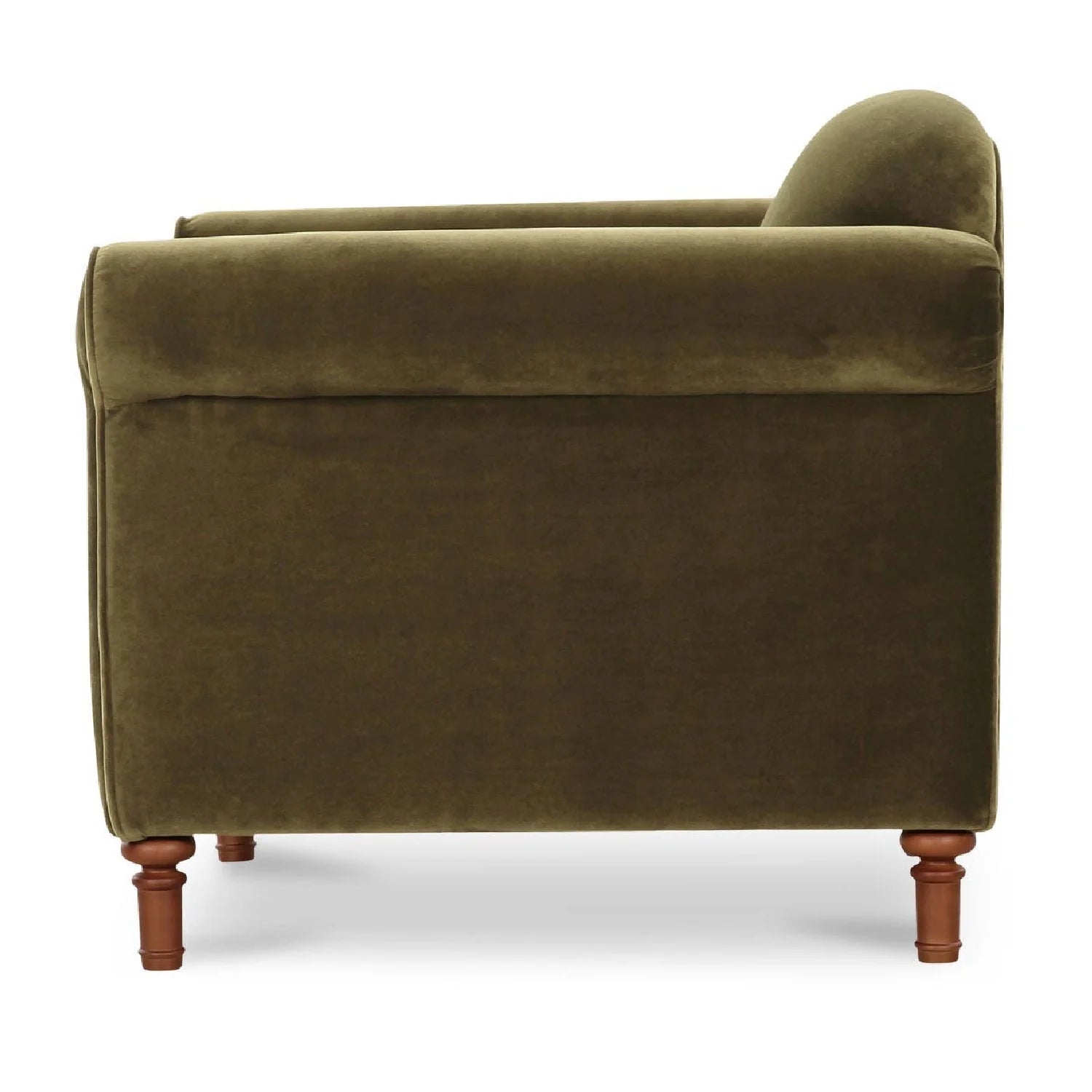 Luxury Mohair Inspired Rolled-Arm Accent Chair Modern Italian Style for Villa