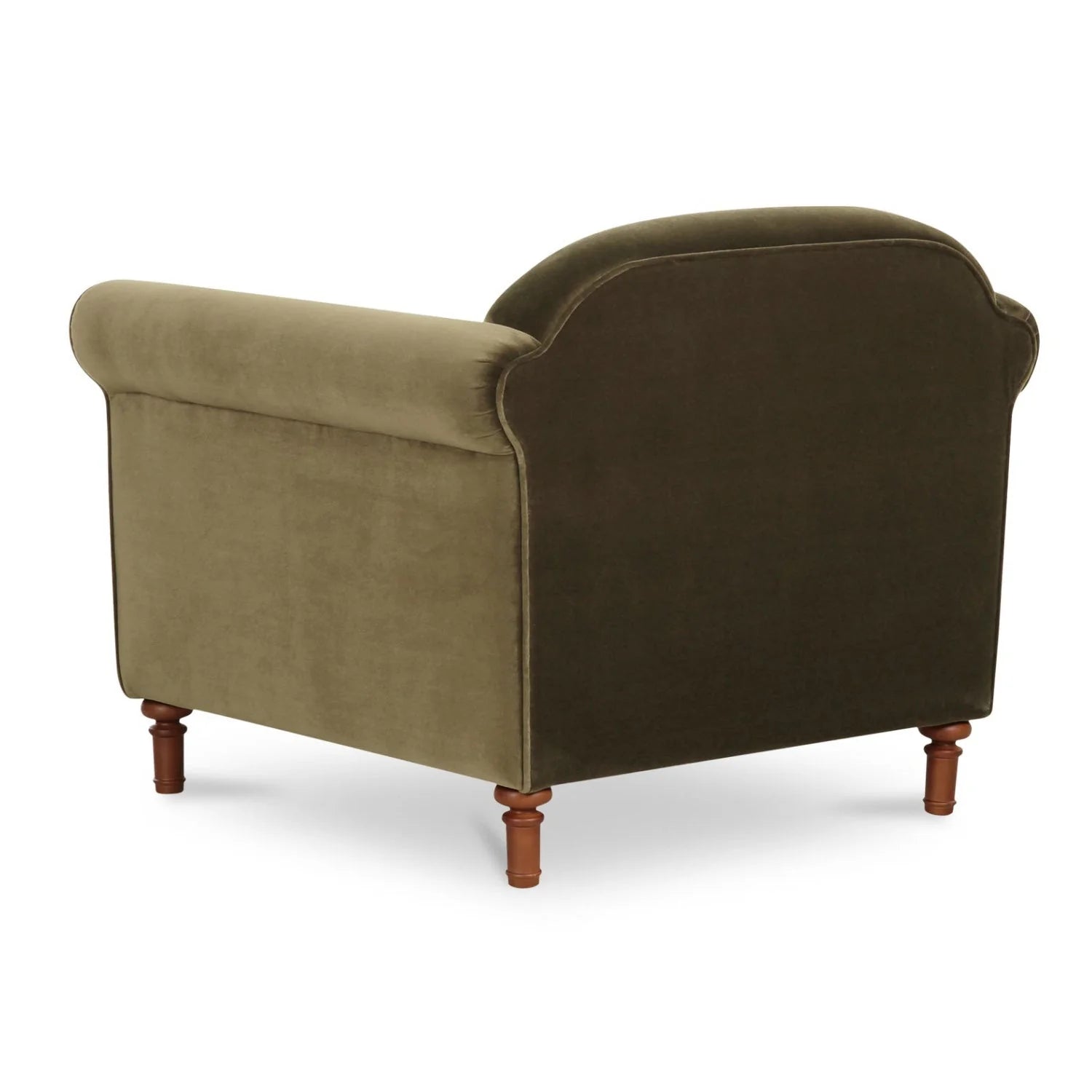 Luxury Mohair Inspired Rolled-Arm Accent Chair Modern Italian Style for Villa