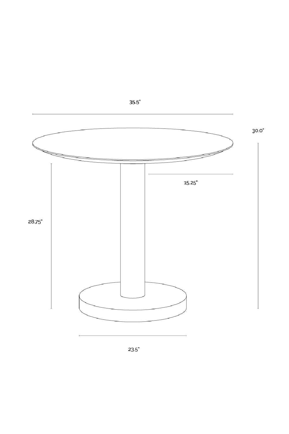 Luxury Monaco Marble Bistro Table Modern Italian Style for Villa