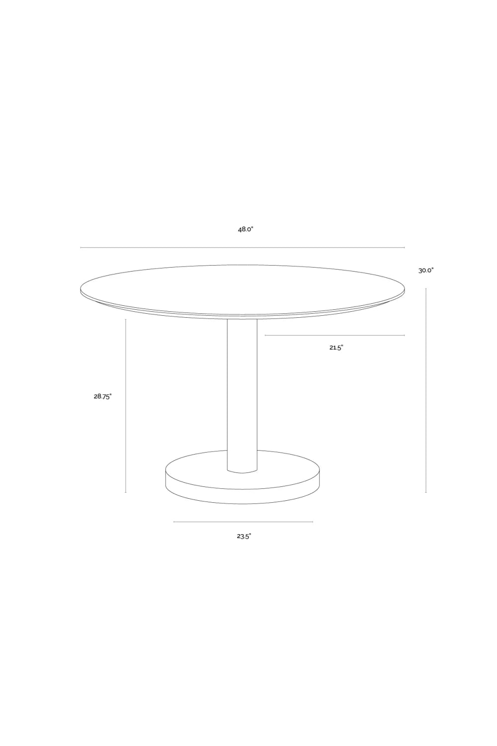 Luxury Monaco Oak Round Dining Table Modern Italian Style for Villa