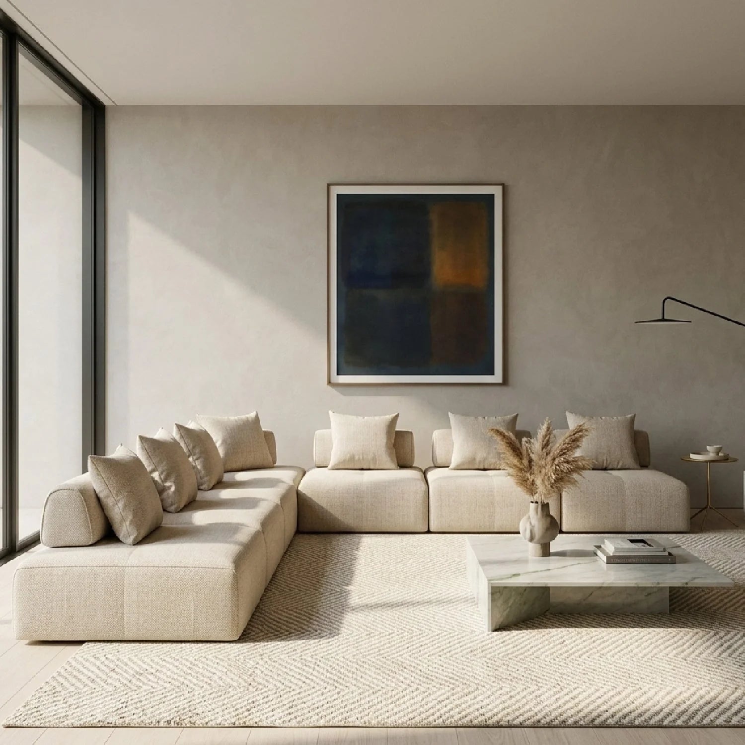 Luxury Mondo Fabric Modular Sectional Modern Italian Style for Villa