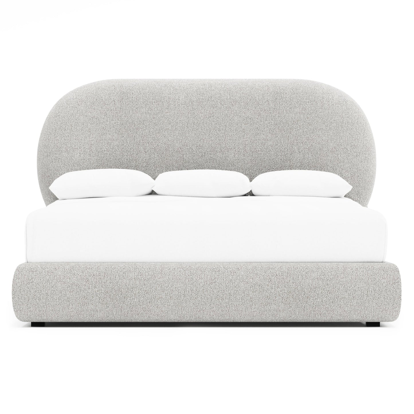 Luxury Monolith Fabric Panel Bed Modern Italian Style for Villa