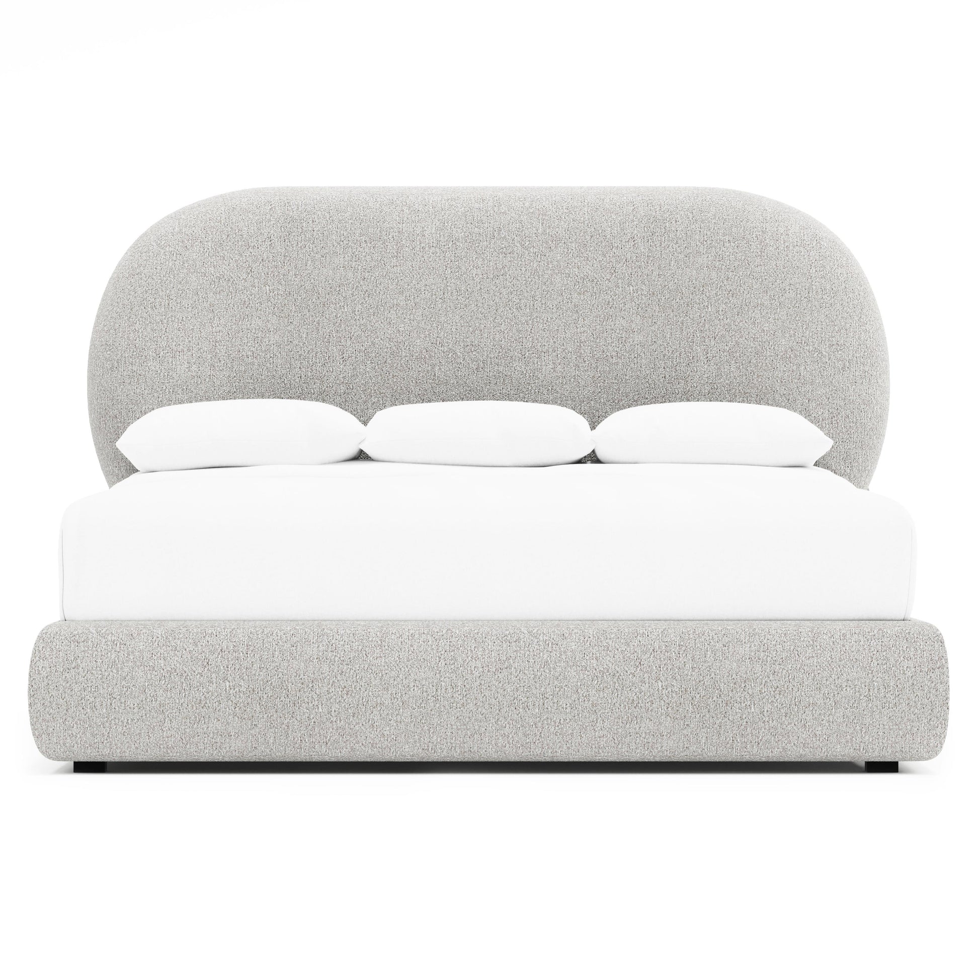 Luxury Monolith Fabric Panel Bed Modern Italian Style for Villa