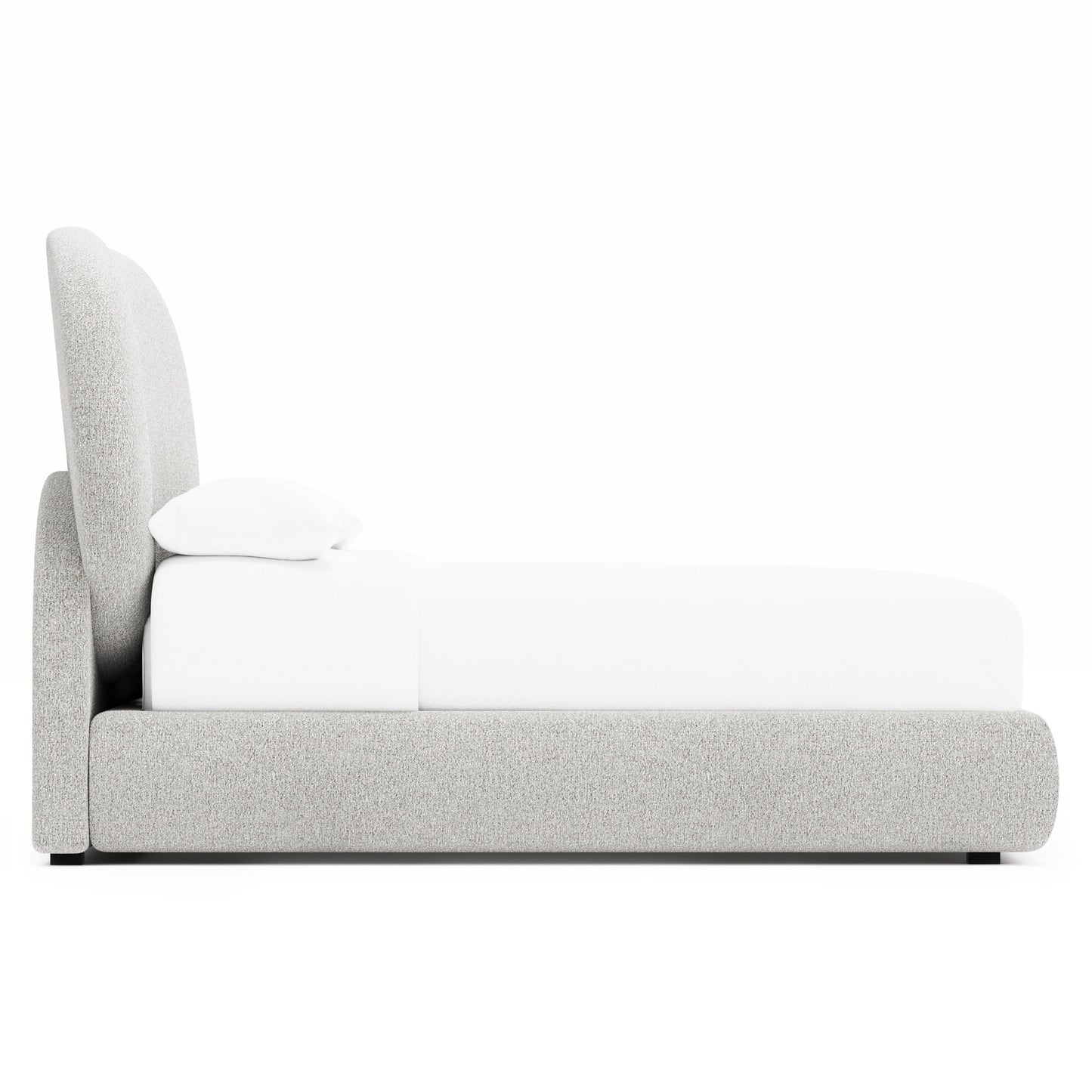 Luxury Monolith Fabric Panel Bed Modern Italian Style for Villa