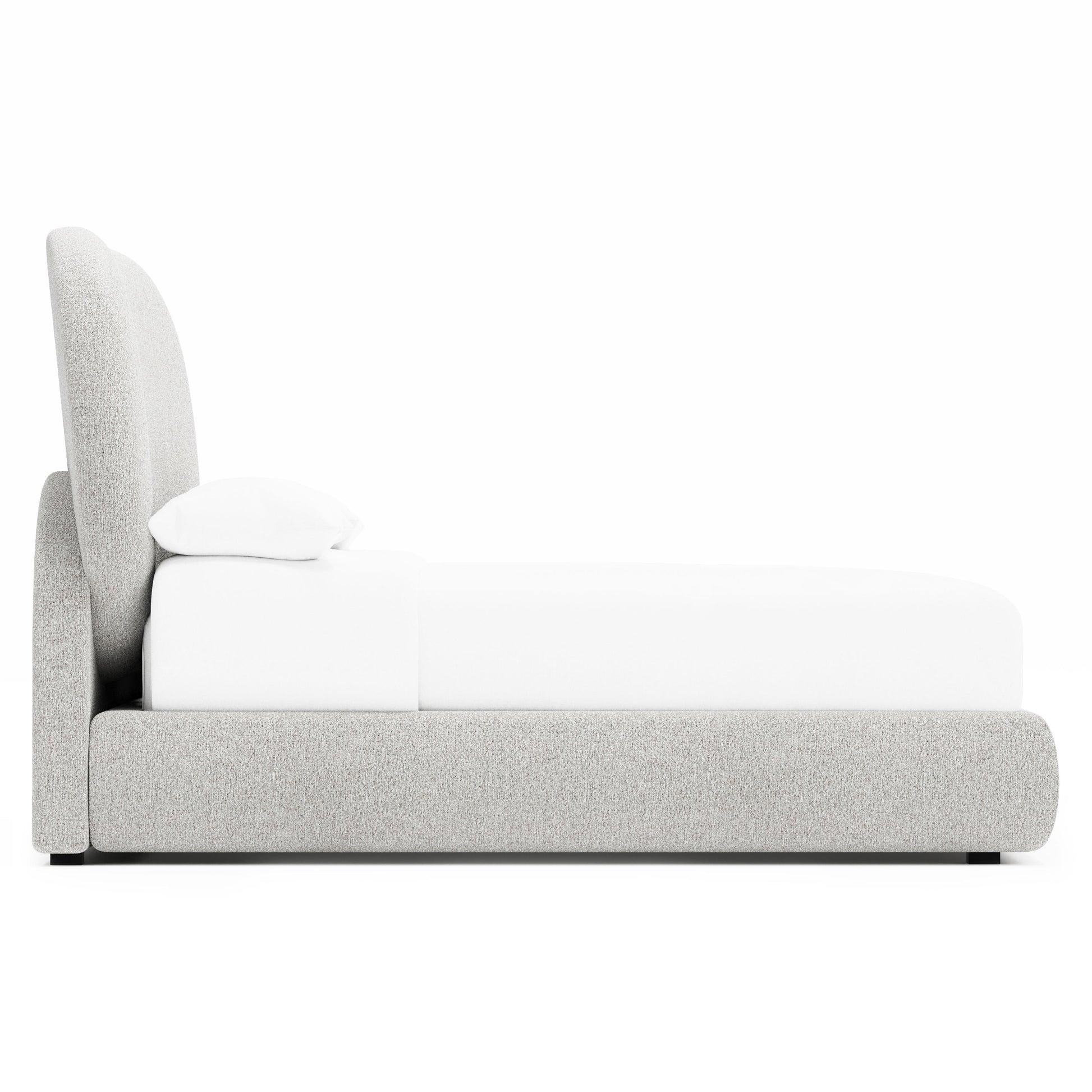 Luxury Monolith Fabric Panel Bed Modern Italian Style for Villa