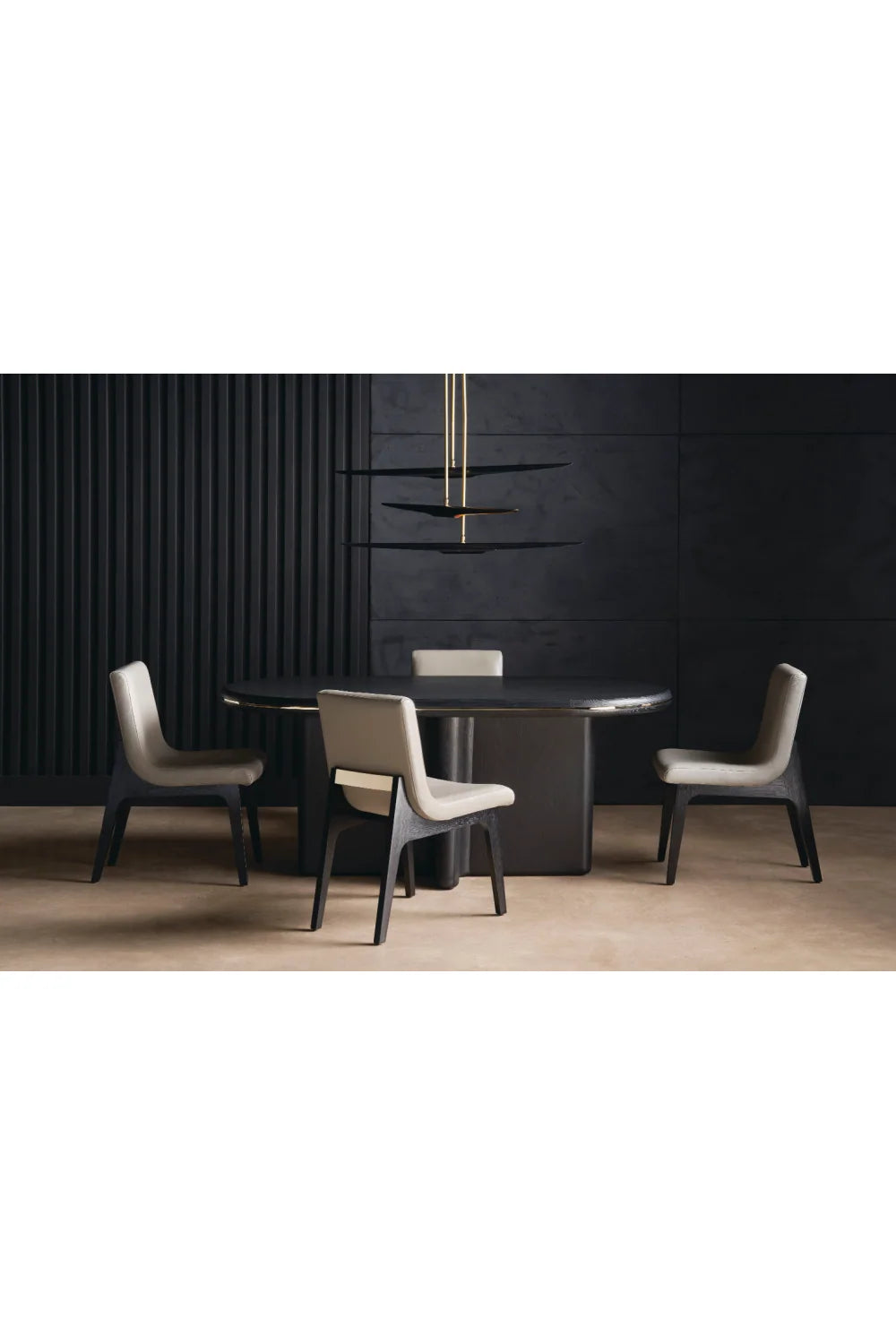 Luxury Monty Oval Dining Table Modern Italian Style for Villa