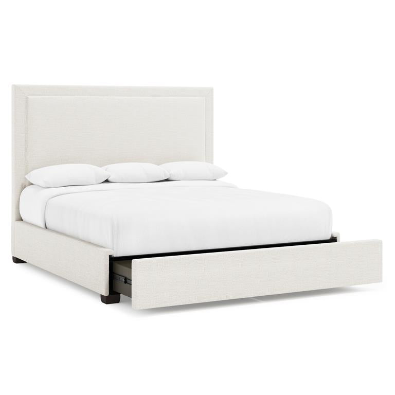 Luxury Morgan Fabric Storage Panel Bed Modern Italian Style for Villa