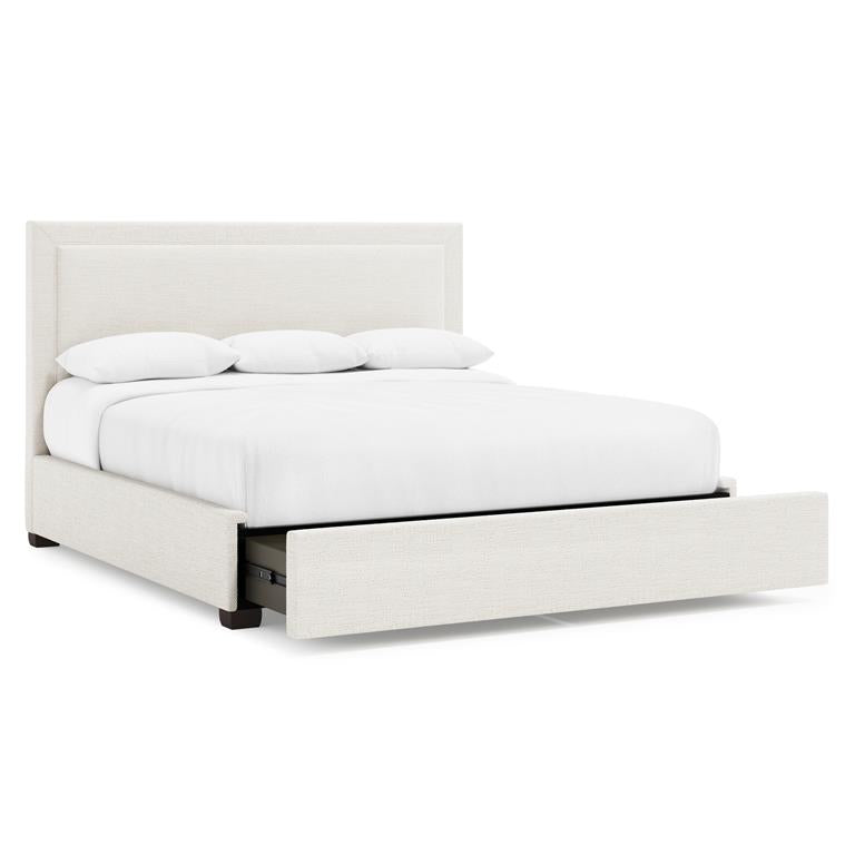 Luxury Morgan Fabric Storage Panel Bed Modern Italian Style for Villa