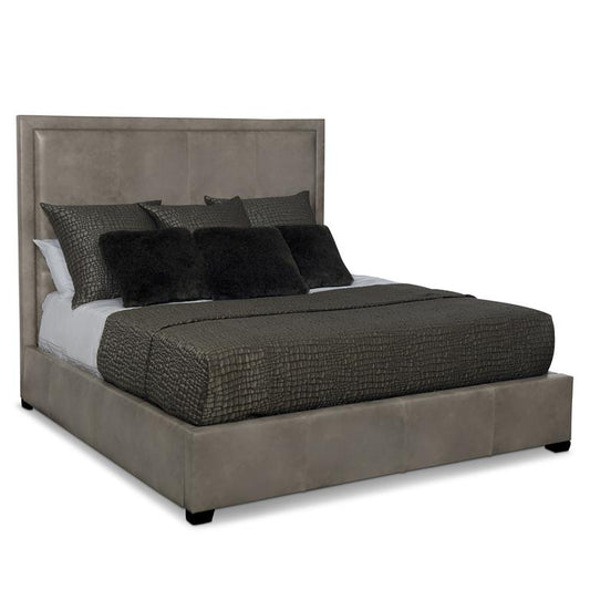 Luxury Morgan Leather Panel Bed Modern Italian Style for Villa