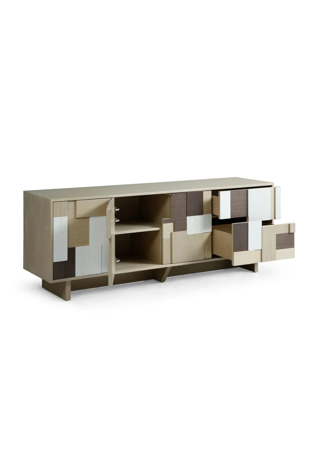 Luxury Multi-Colored Patterned Sideboard European Style for Villa